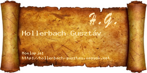 Hollerbach Gusztáv névjegykártya