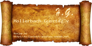 Hollerbach Gusztáv névjegykártya