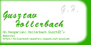 gusztav hollerbach business card